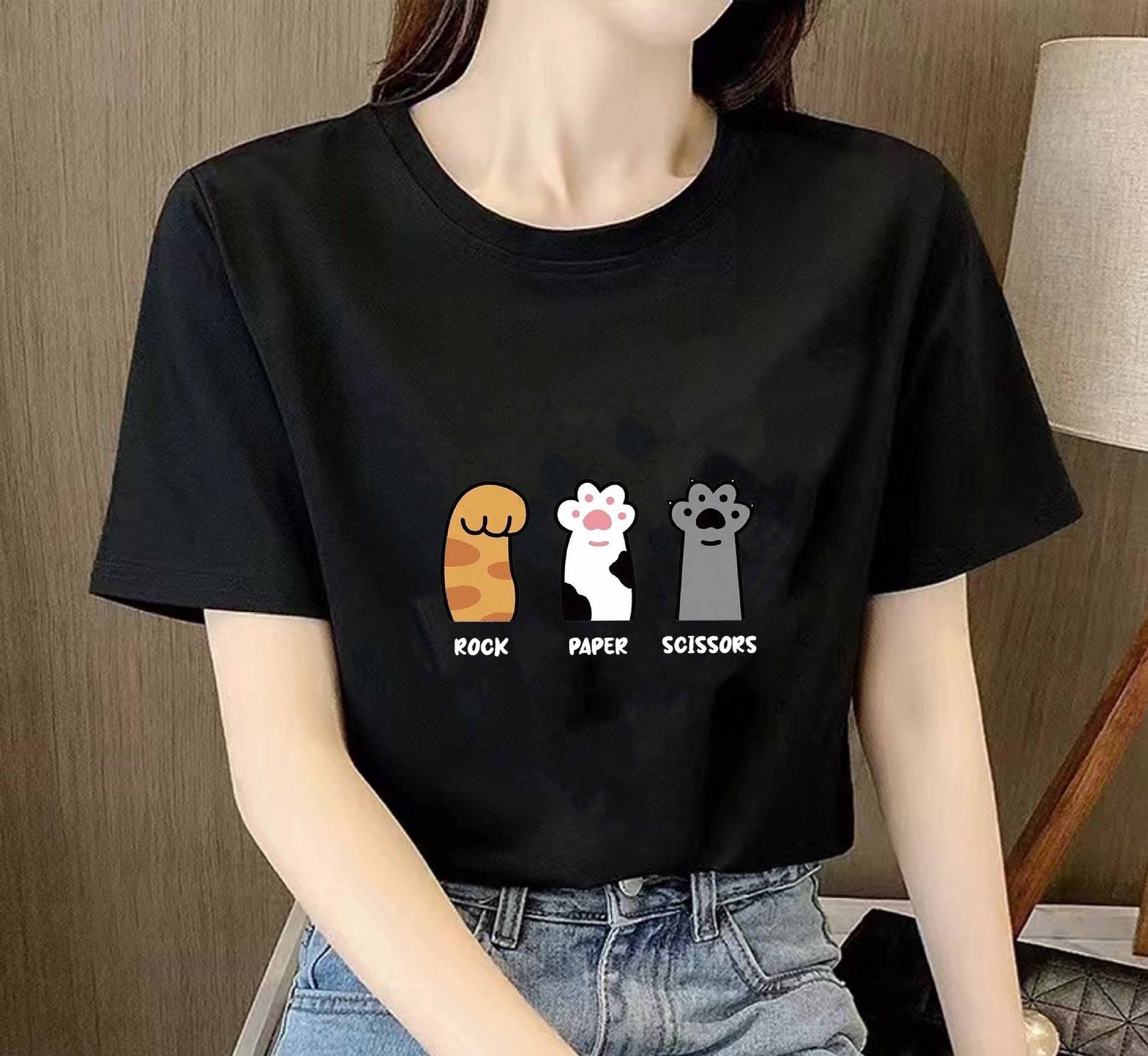 Loose Short Sleeve Casual T-shirt Plus Size Unisex Wear - Chic Angle